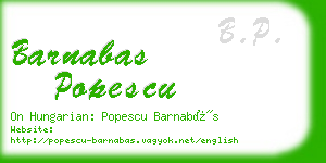 barnabas popescu business card